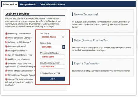 check status of tn driver license online.